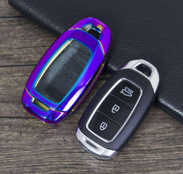 Ốp Chìa Khóa Kona, Accent, Santafe Hợp Kim Aluminium Siêu Sang Siêu Bền Bảo Vệ Smartkey