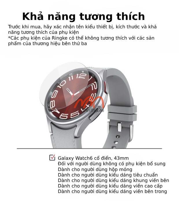 Kính Cường Lực Samsung Galaxy Watch 6 Classic 43mm