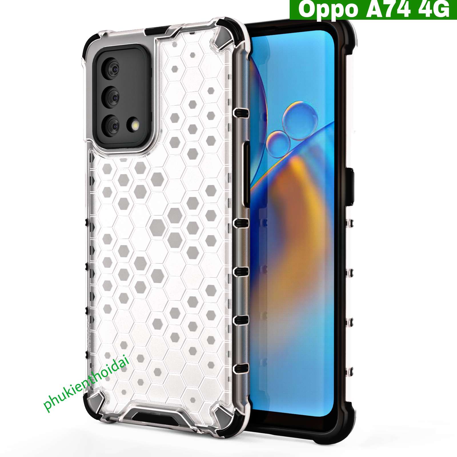 Ốp lưng Oppo A74 4G chống sốc vân tổ Ong kiểu dáng UAG cao cấp