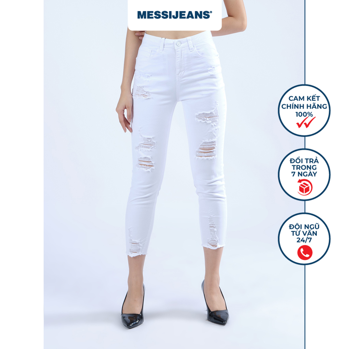 Quần jean nữ rách MESSI SKW1042-20