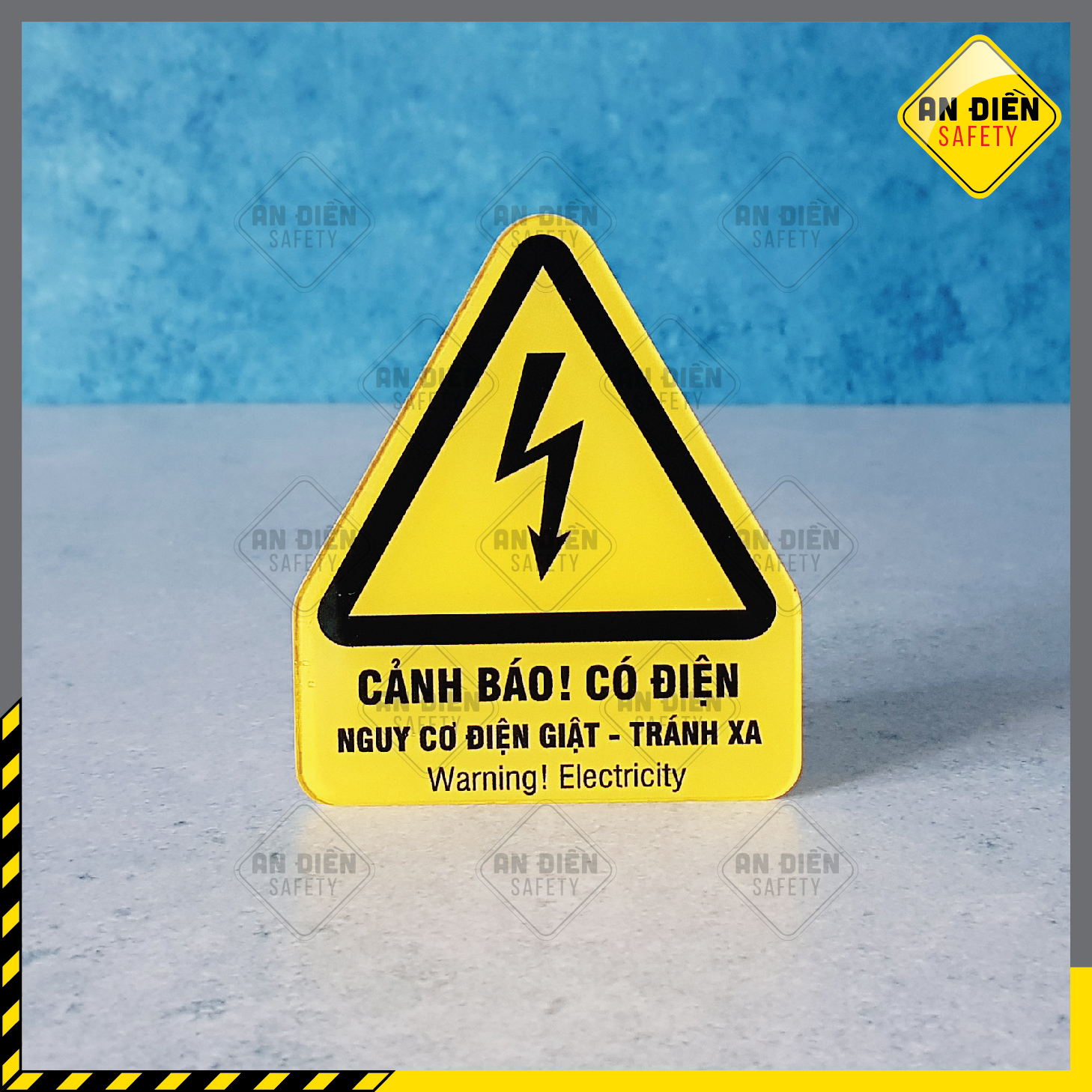 [HCM] signage security Fill Safety-sea warning have electrical hazard