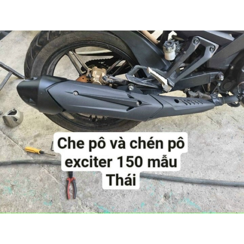 Ốp che pô ex150 exciter 2015-2019 mẫu thá¡