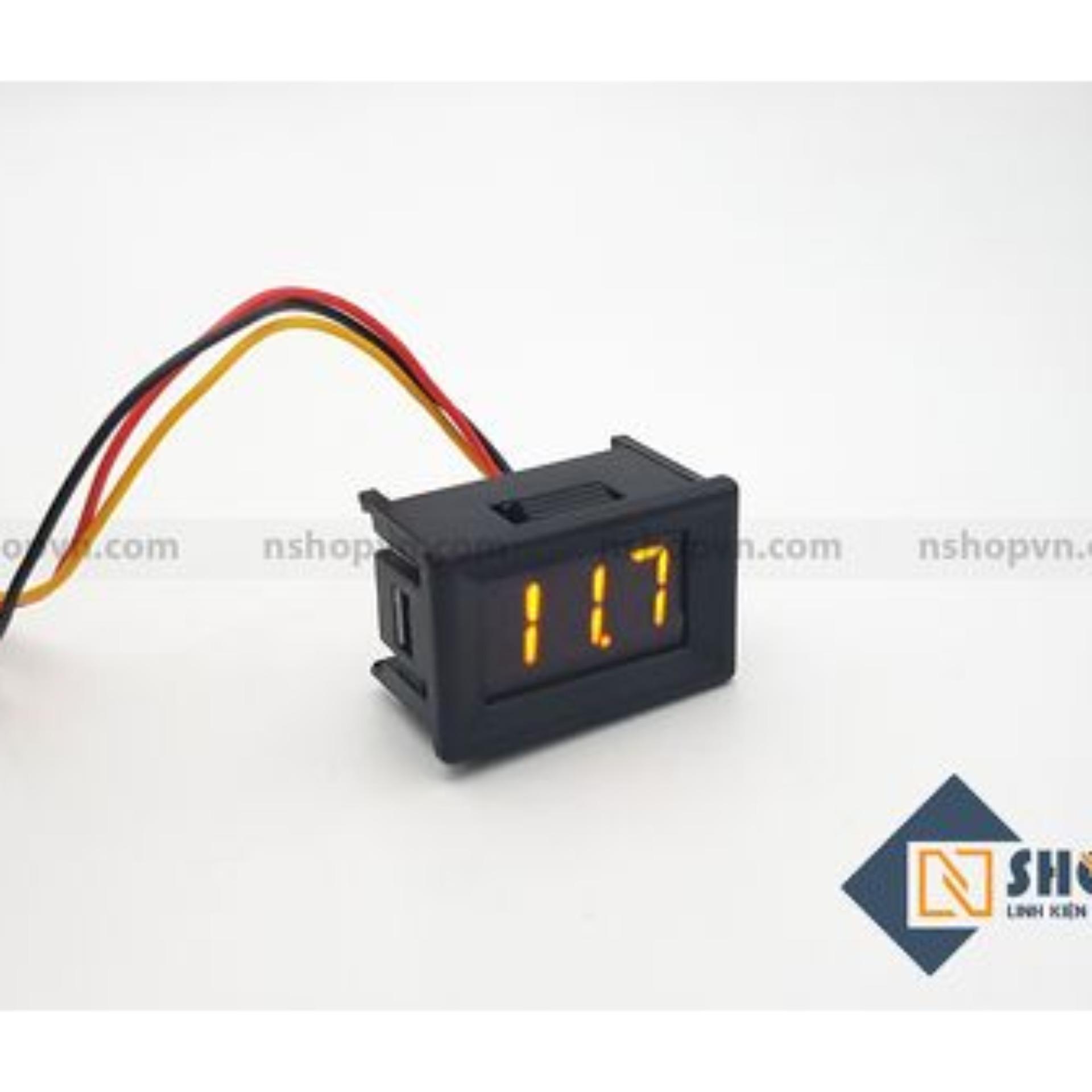 Đồng hồ đo điện áp 3 dây 100VDC Vàng