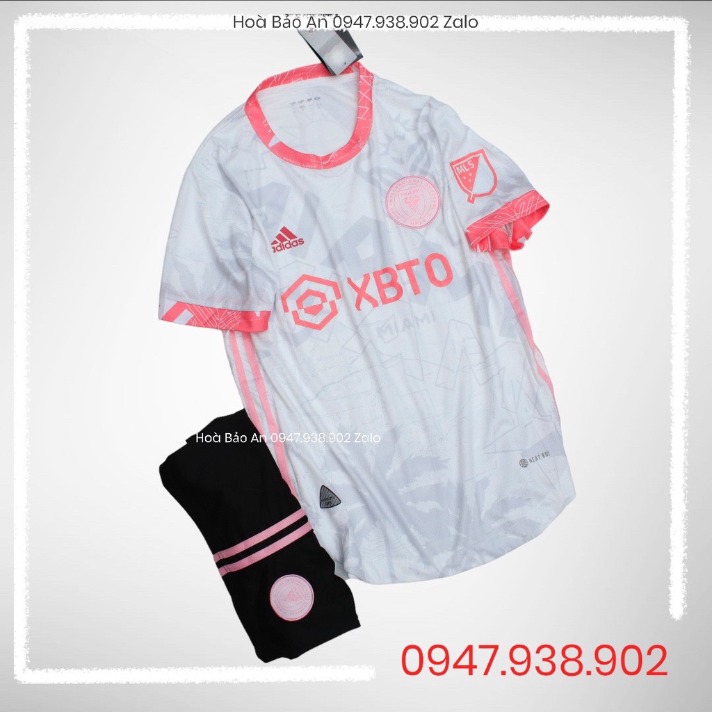 Bộ Quần Áo Bóng Đá CLB Inter Miami 2023 màu Trắng Hồng Quần Đen - Chất ...