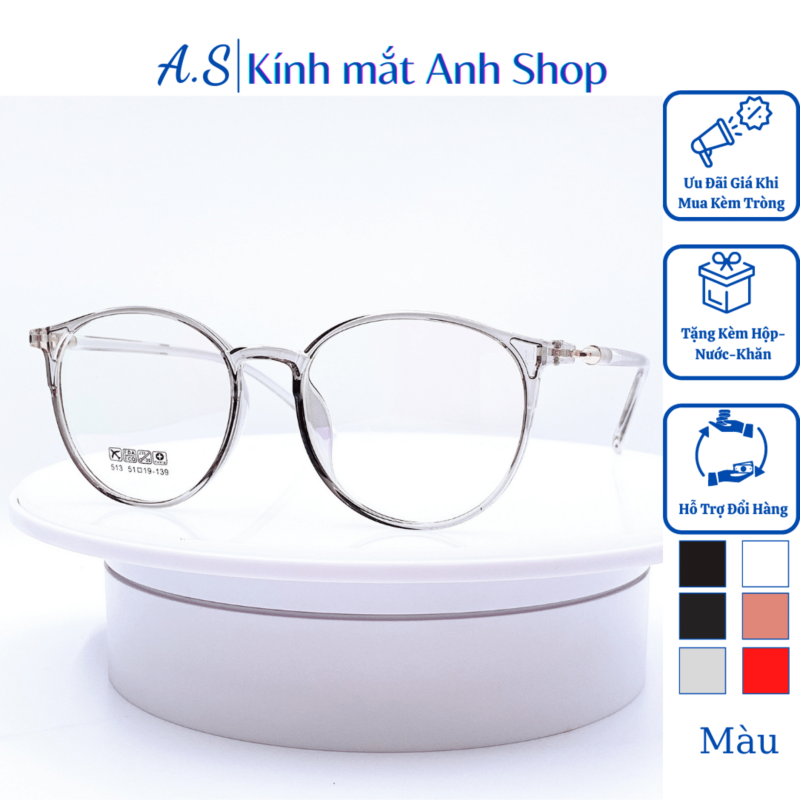 Giá bán Gọng kính tròn kính tròn kính thời trang 513 hottrend Anh Shop nhận cắt mắt cận viễn loạn