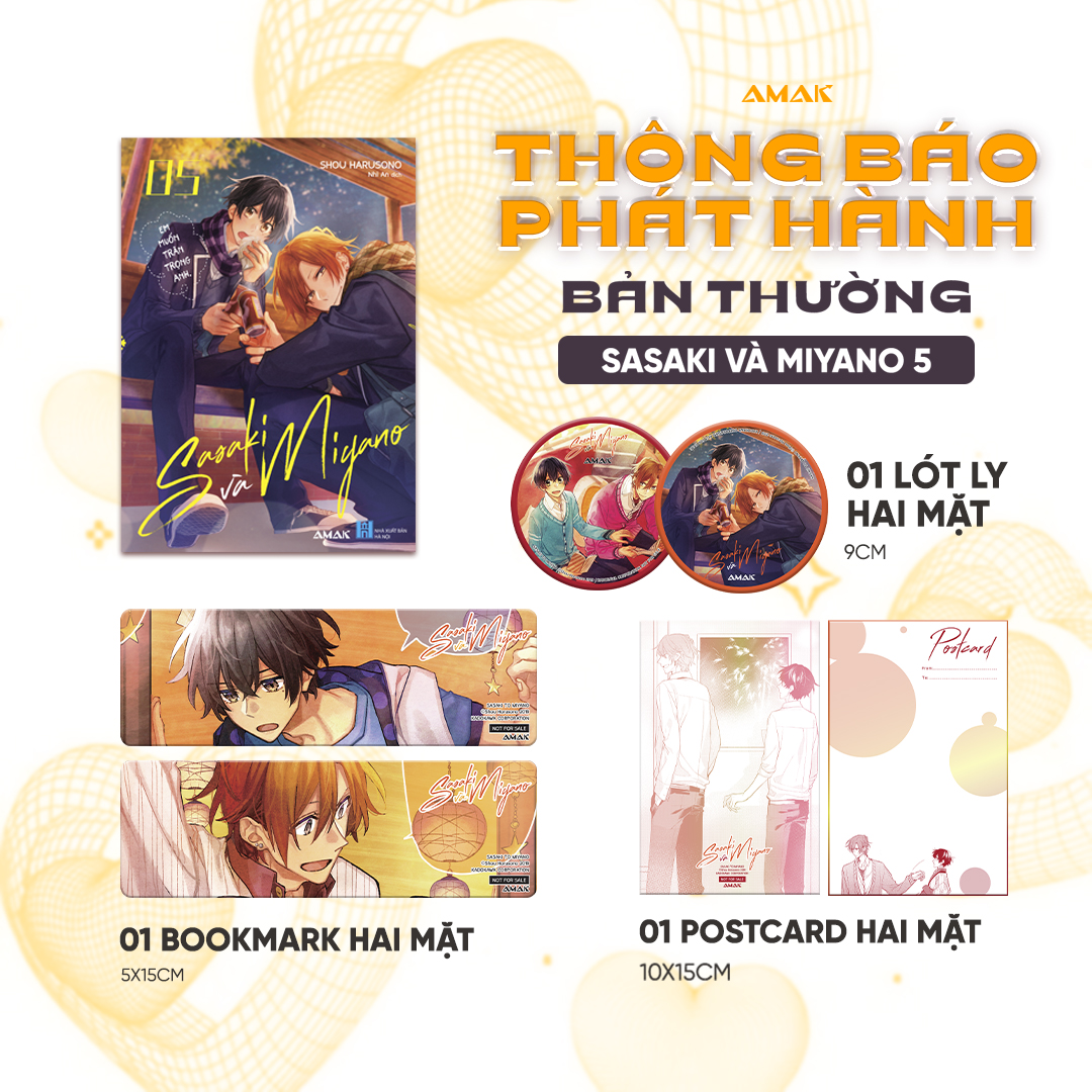 Sasaki và Miyano - Tập 5 - Amak Books - Amak Books - Tặng kèm Postcard, Bookmark cho mọi cuốn sách
