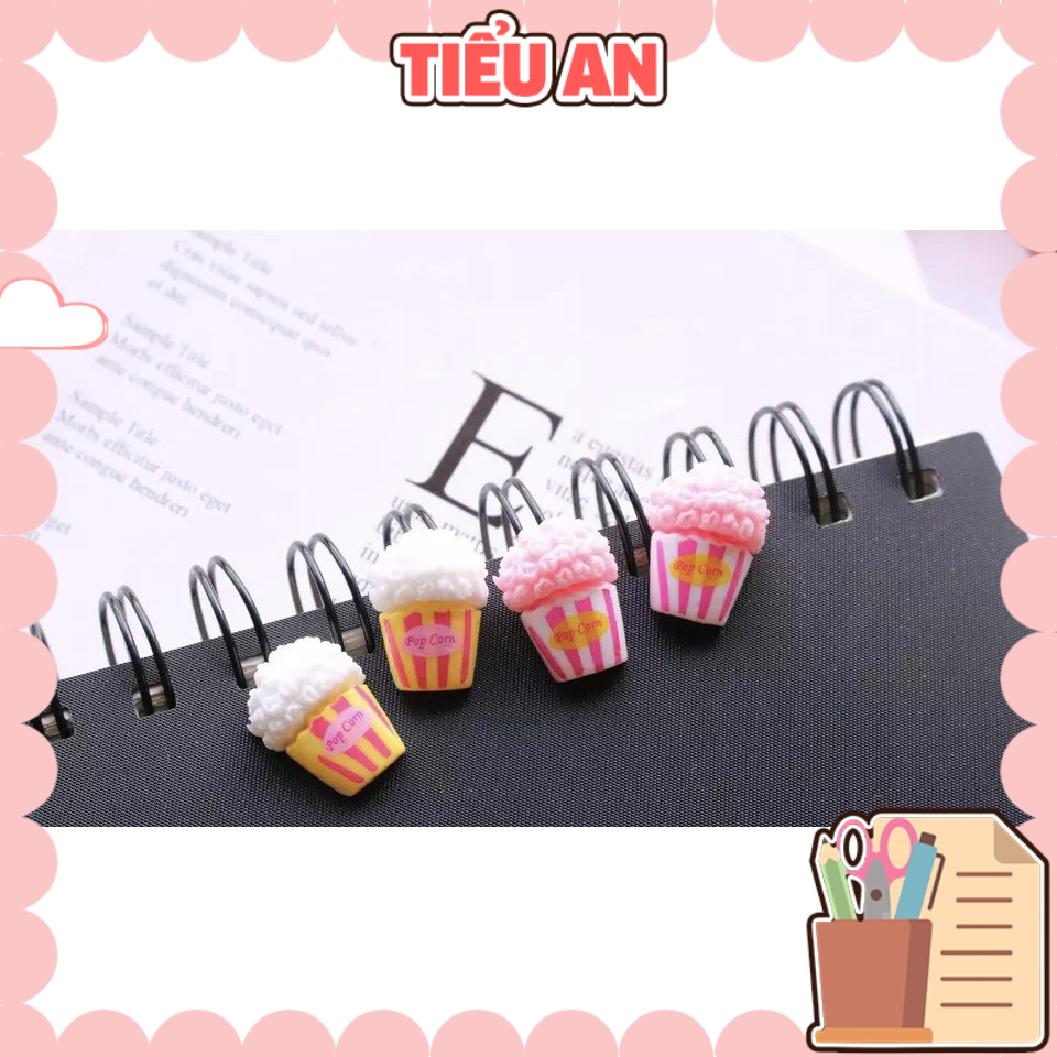 Charm (C11)[Ko Keo & Nút] slime/ Dụng Cụ Charm Trang Trí Kem & Bắp Rang Bơ (1-1.5cm)