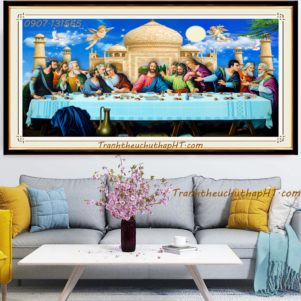 Tranh đính đá bữa tiệc ly vs505: 130*65cm - tự đính