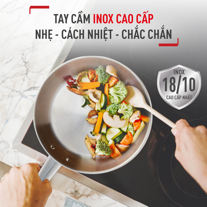 Chảo Inox 18/10 cao cấp Professional Tefal B9210595, 26cm - Hình ảnh 7