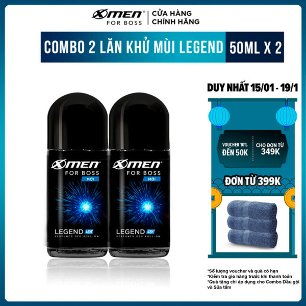 Combo 2 Lăn khử mùi X-men For Boss 50ml - Legend