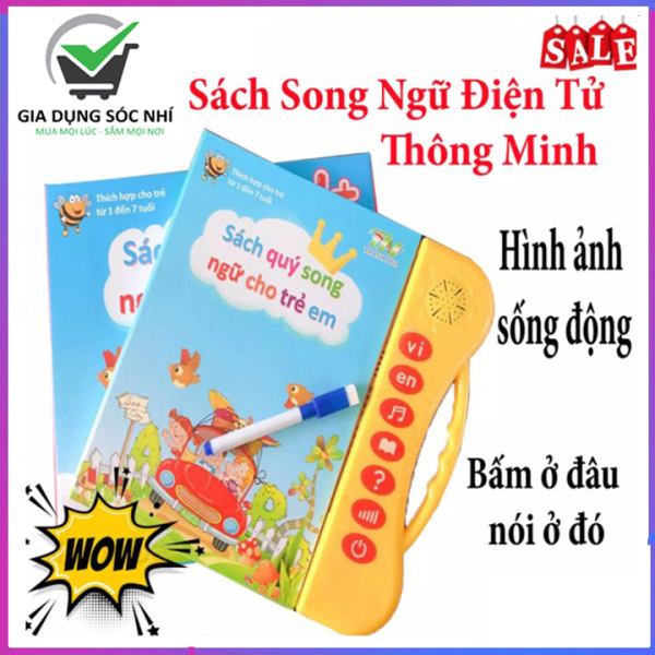 Sách điện tử Song Ngữ Anh - Việt cho trẻ em xuất bản Công ty TNHH Thanh Nga giúp bé học đọc học viết tốt hơn TẶNG bút viết xóa được - Sách điện tử Thông Minh cho trẻ mầm non