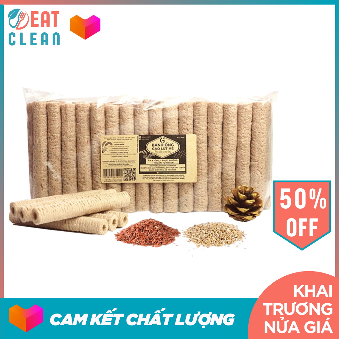 Bánh ống gạo lứt mè GUfoods