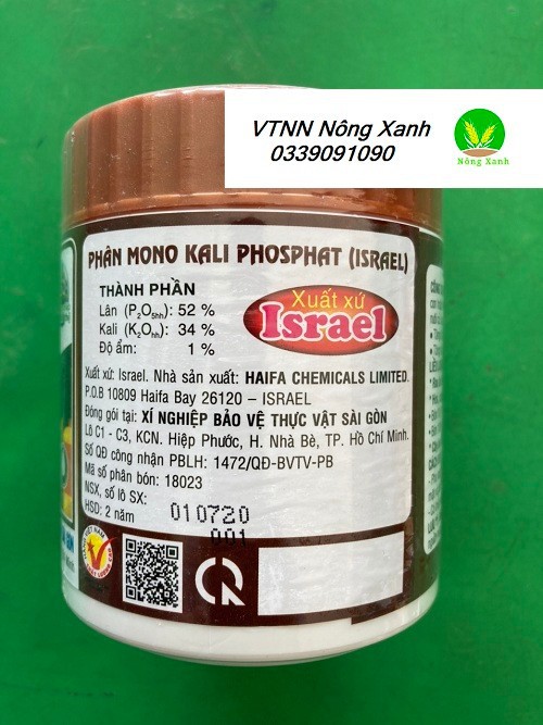 Phân bón lá MKP (0-52-34) nhập khẩu ISRAEL - MKP HAIFA - TAN HOÀN TOÀN 100%
