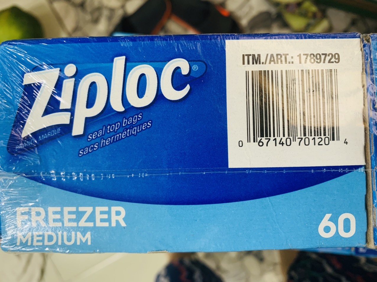 Túi Ziploc Grip 'n Seal bảo quản thực phẩm