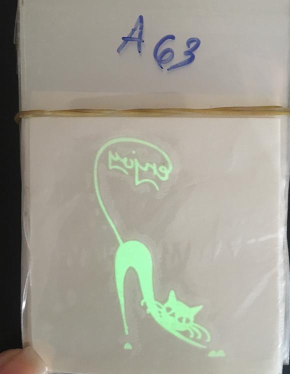 [HCM]Combo 6 tấm hình xăm dạ quang 6x6cm thánh giá