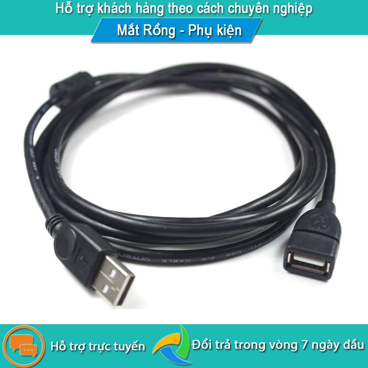 Cable usb nối dài 3m chống nhiễu tốt 2.0