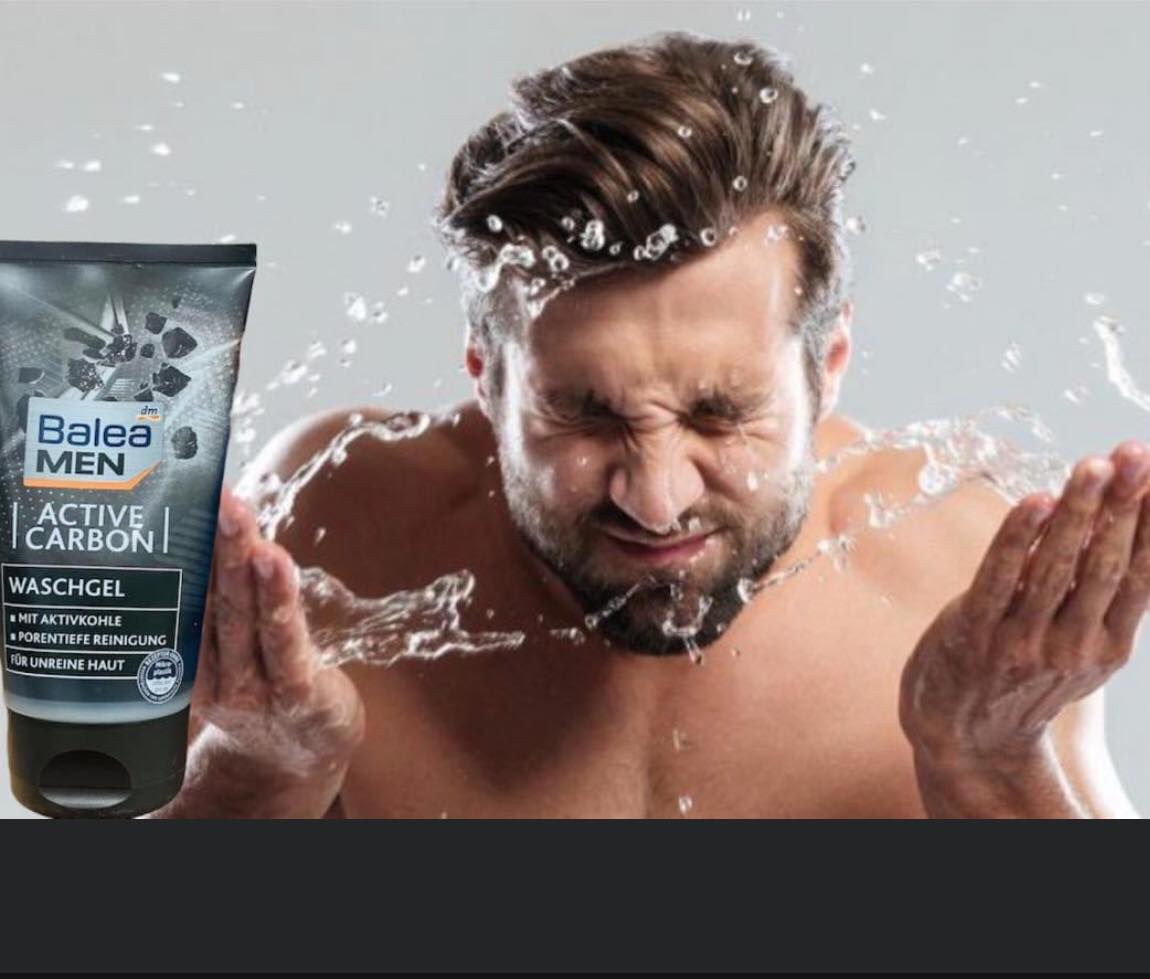 Sữa rửa mặt dành cho da mụn Balea Men Active Carbon và Fresh waschgel