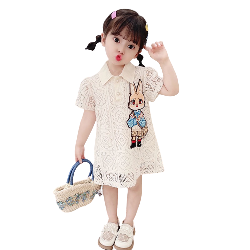 Váy bé gái ren vải cao cấp thêu thỏ 8-32kg xhn1048
