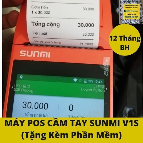 [HCM](CÓ VIDEO) MÁY POS CẦM TAY SUNMI V1S