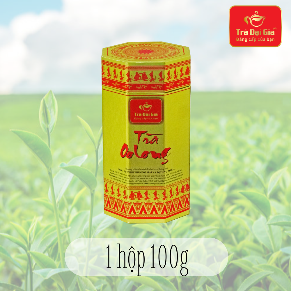 Trà Oolong hộp bát giác - Trà Đại Gia (1 hộp 100g)