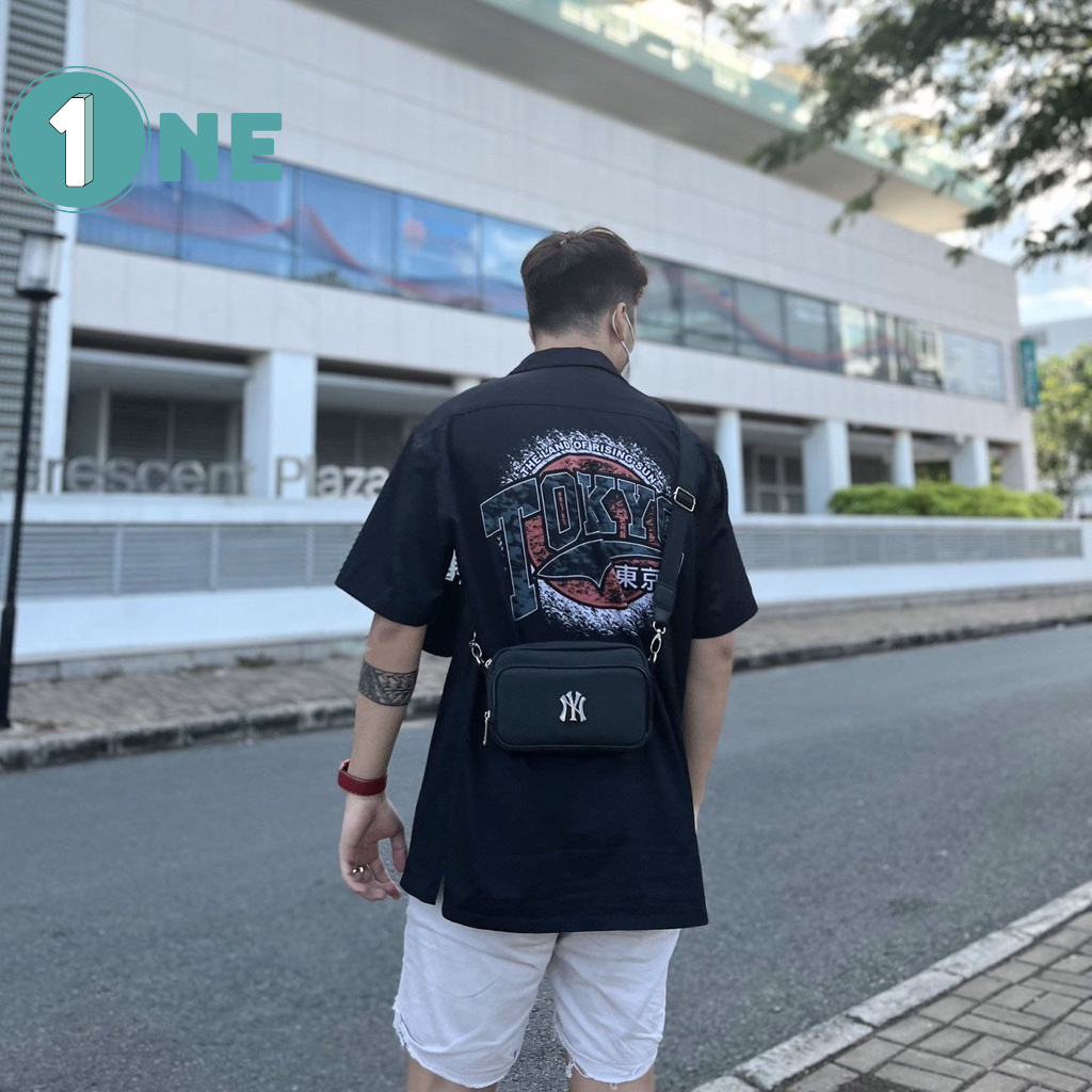 Túi Đeo Chéo Nam MLB NY 1 Bag Black Full Tag Mac