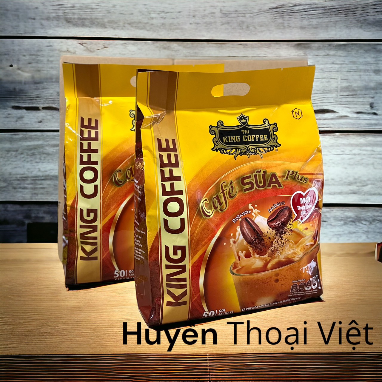 (02 TÚI LỚN)Cà phê sữa King Coffee - Túi 50 gói