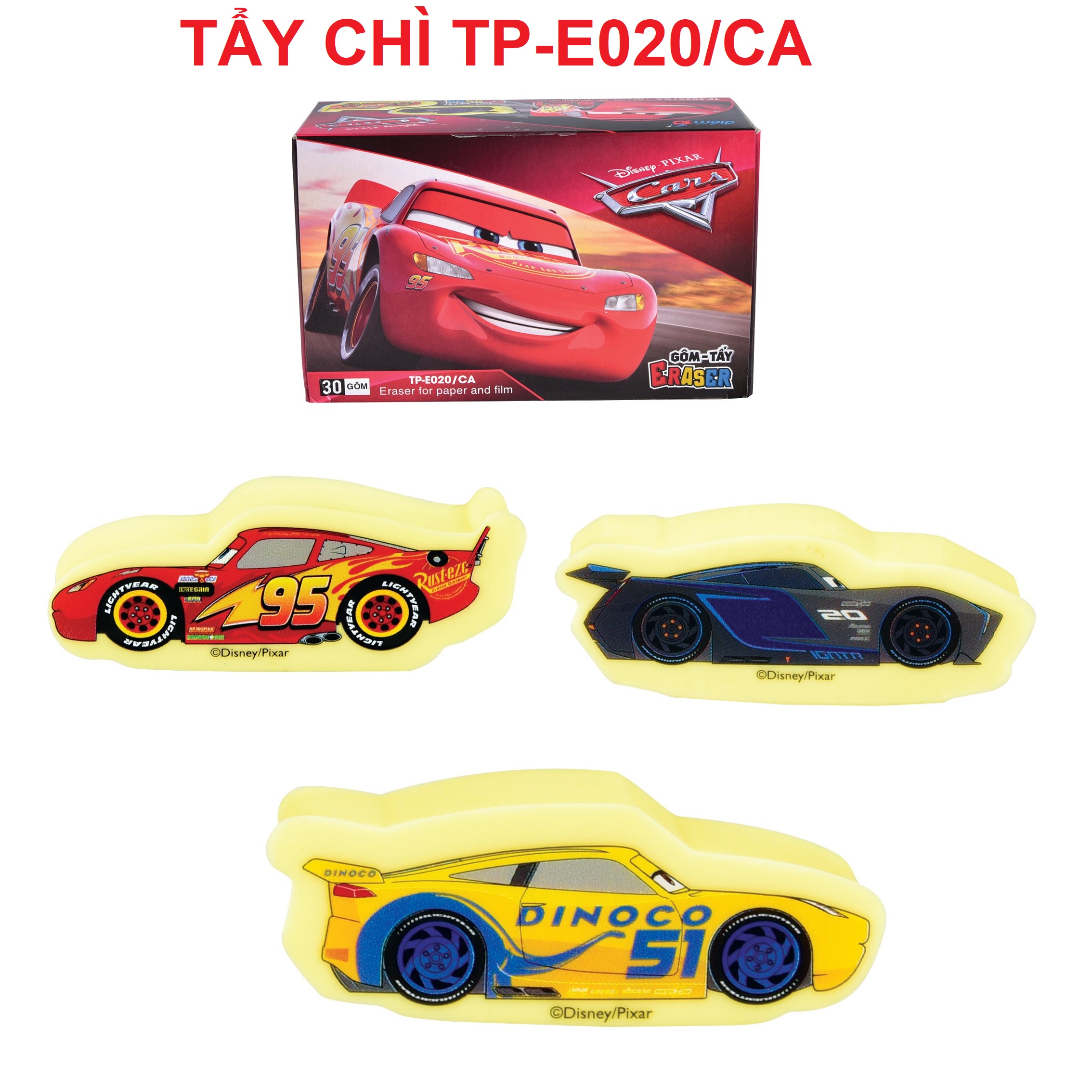 Combo 3 tẩy chì nhiều màu tp-e020/ca
