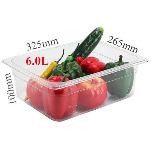 Khay nhựa đựng thực phẩm 6 lít GN 1/2x100
