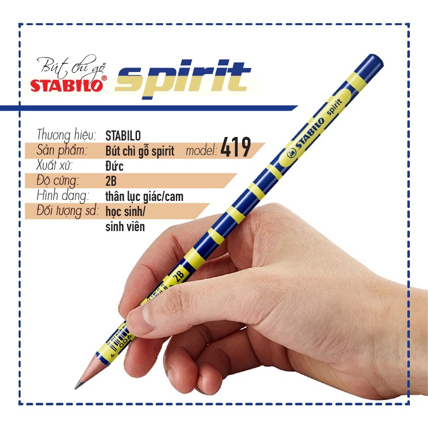Bút chì gỗ STABILO Spirit PC419 (PC419-2B)