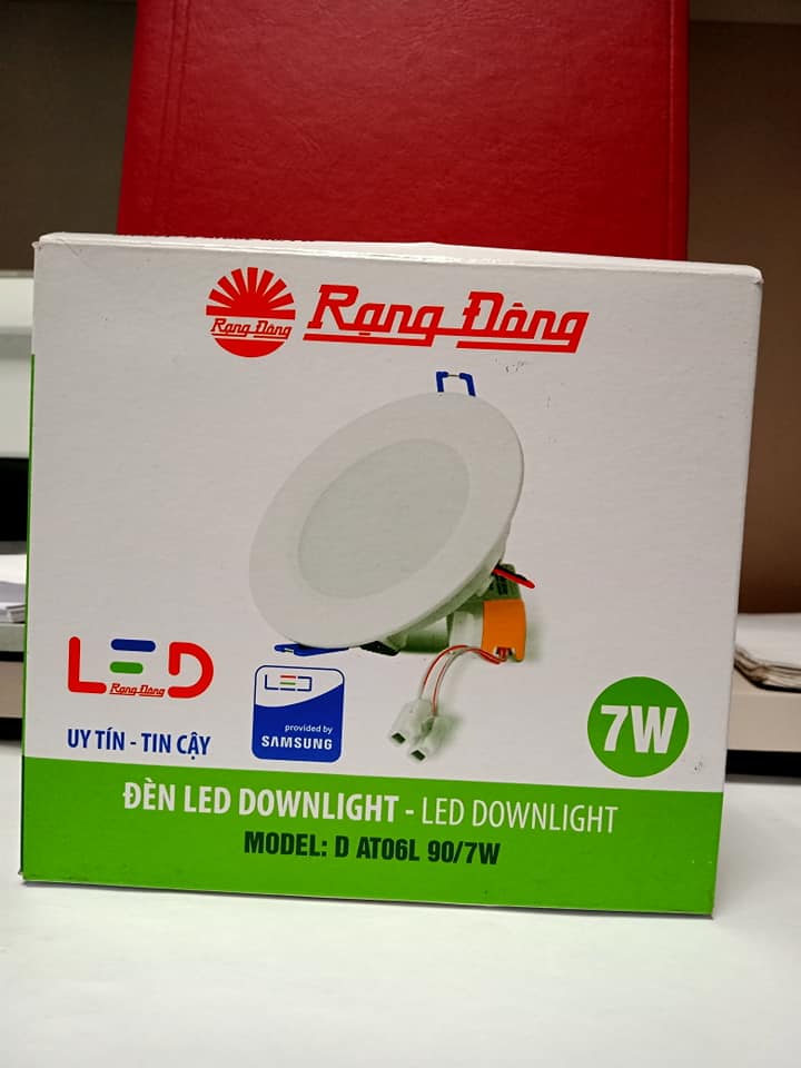 Đèn LED Âm trần Downlight DAT06 90/7W trắng, vàng rạng đông
