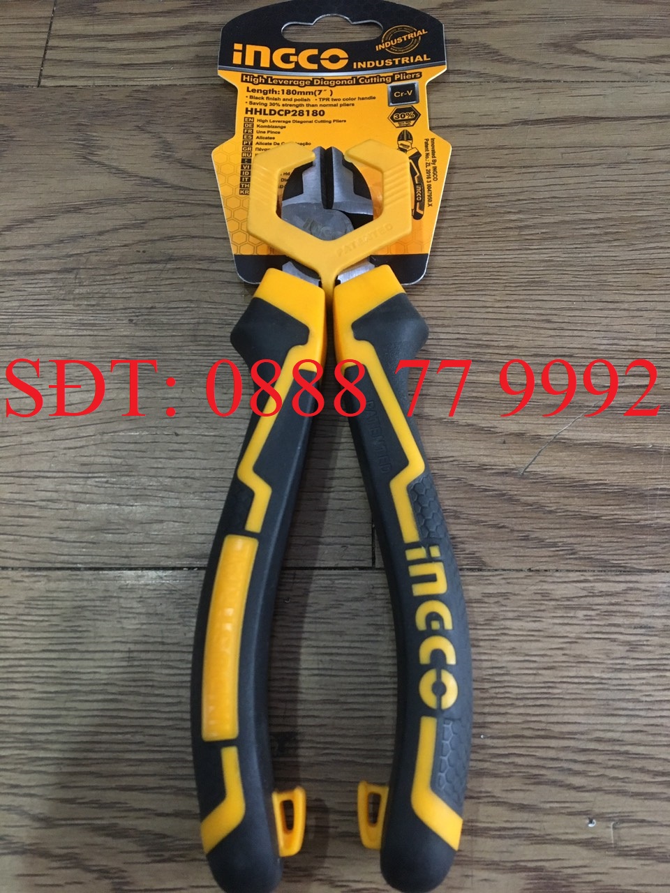 Kềm cắt cao cấp 7"/180mm ingco hhldcp28180