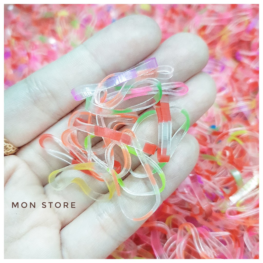 TÚI ZIP 50g thun cột tóc SIZE NHỎ cho bé, siêu bền, siêu dai