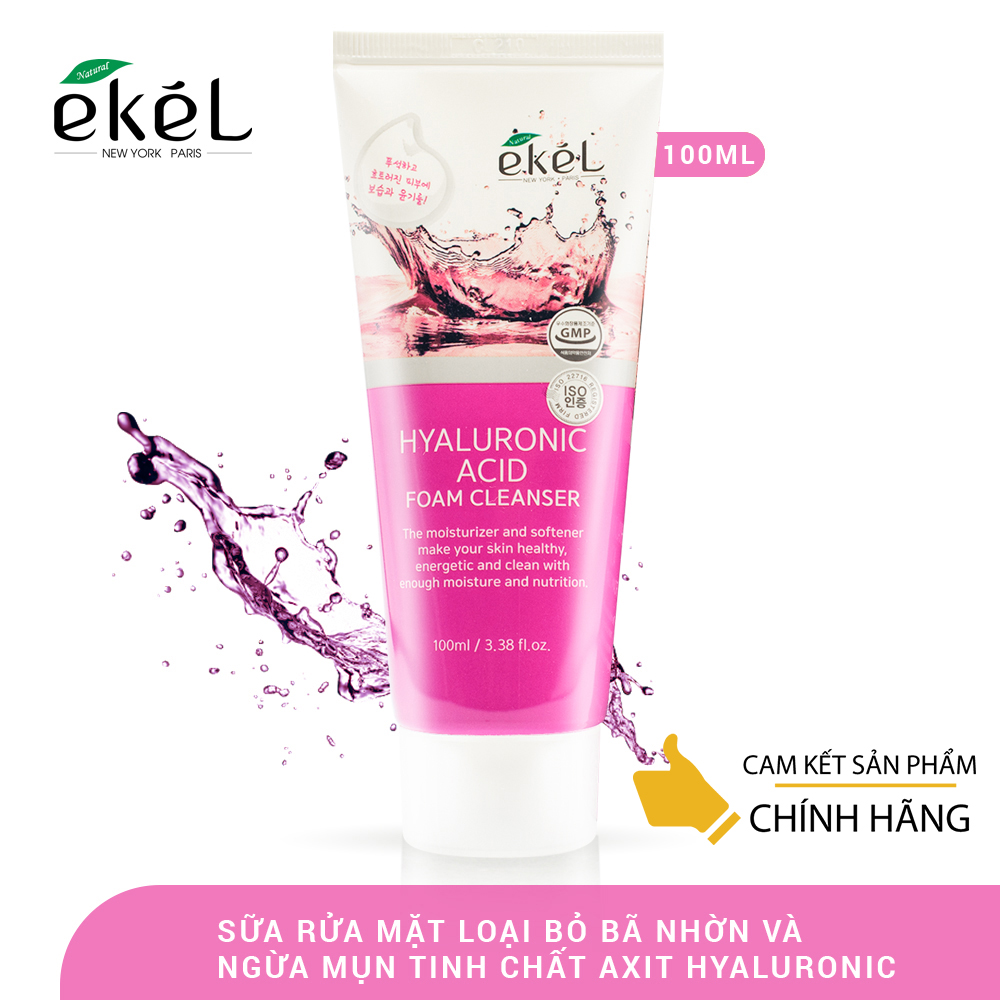 Sửa rửa mặt Axit Hyaluronic Ekel 100ml