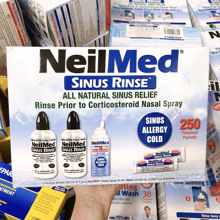 BỘ NƯỚC MUỐI SINH LÝ NEILMED 250 GÓI