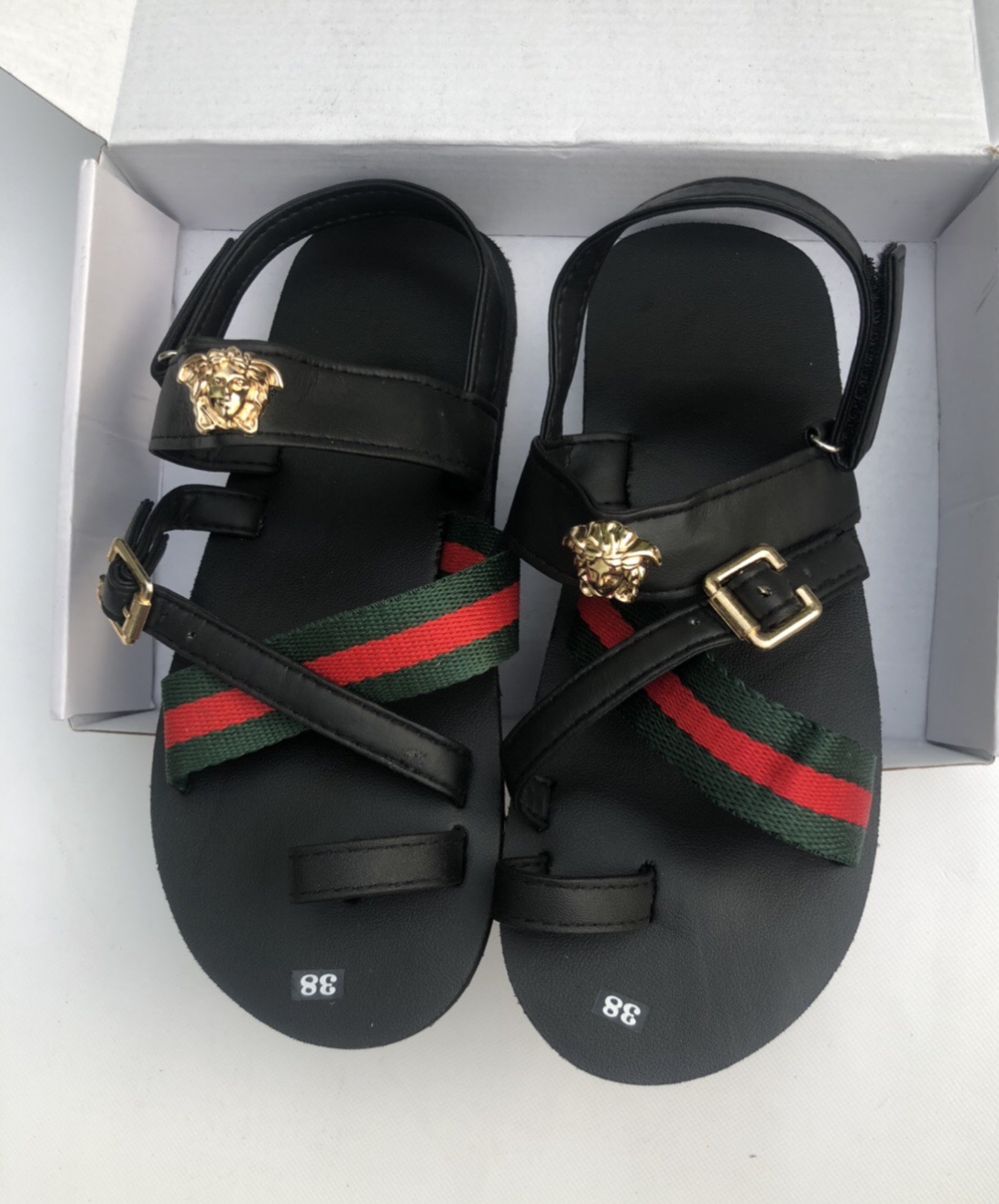sandal chíp chíp dép xăng đan nữ đế đen quai đen phối dù