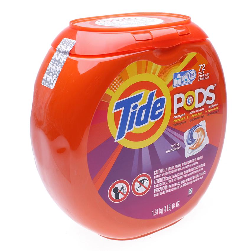 Túi giặt Tide PODS Spring Meadow 64oz - (72 Viên)