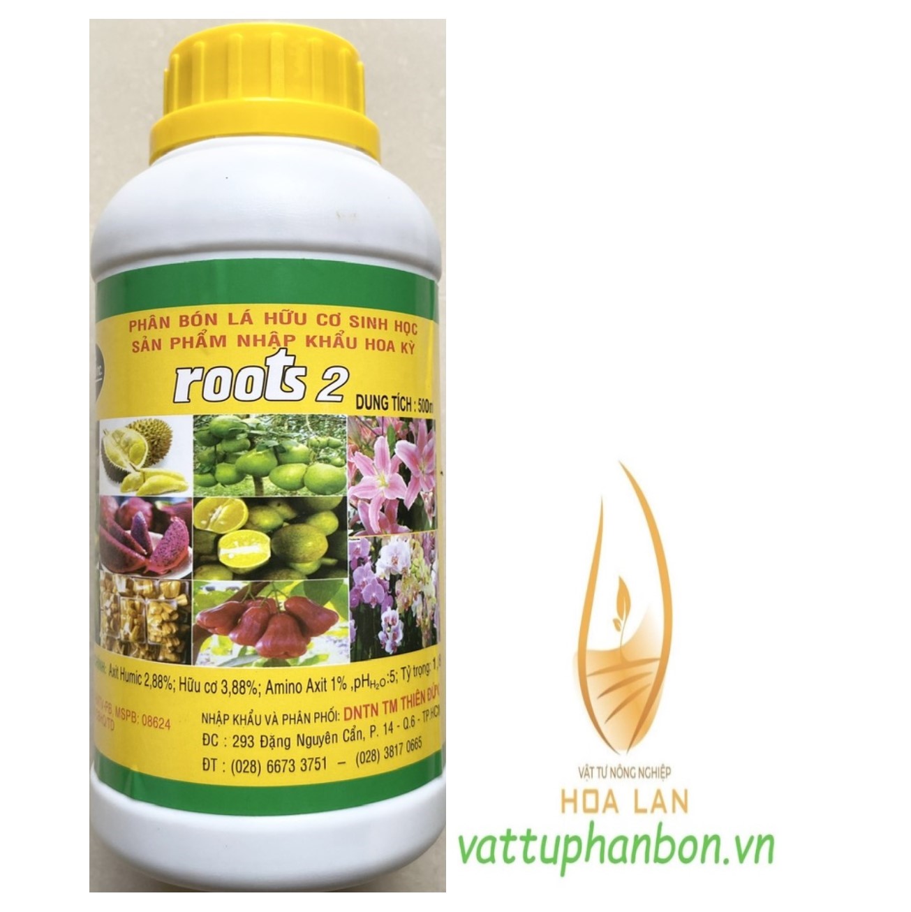 Roots 2 Phân Bón Lá Hữu Cơ & Sinh Học - #495A# 500ml