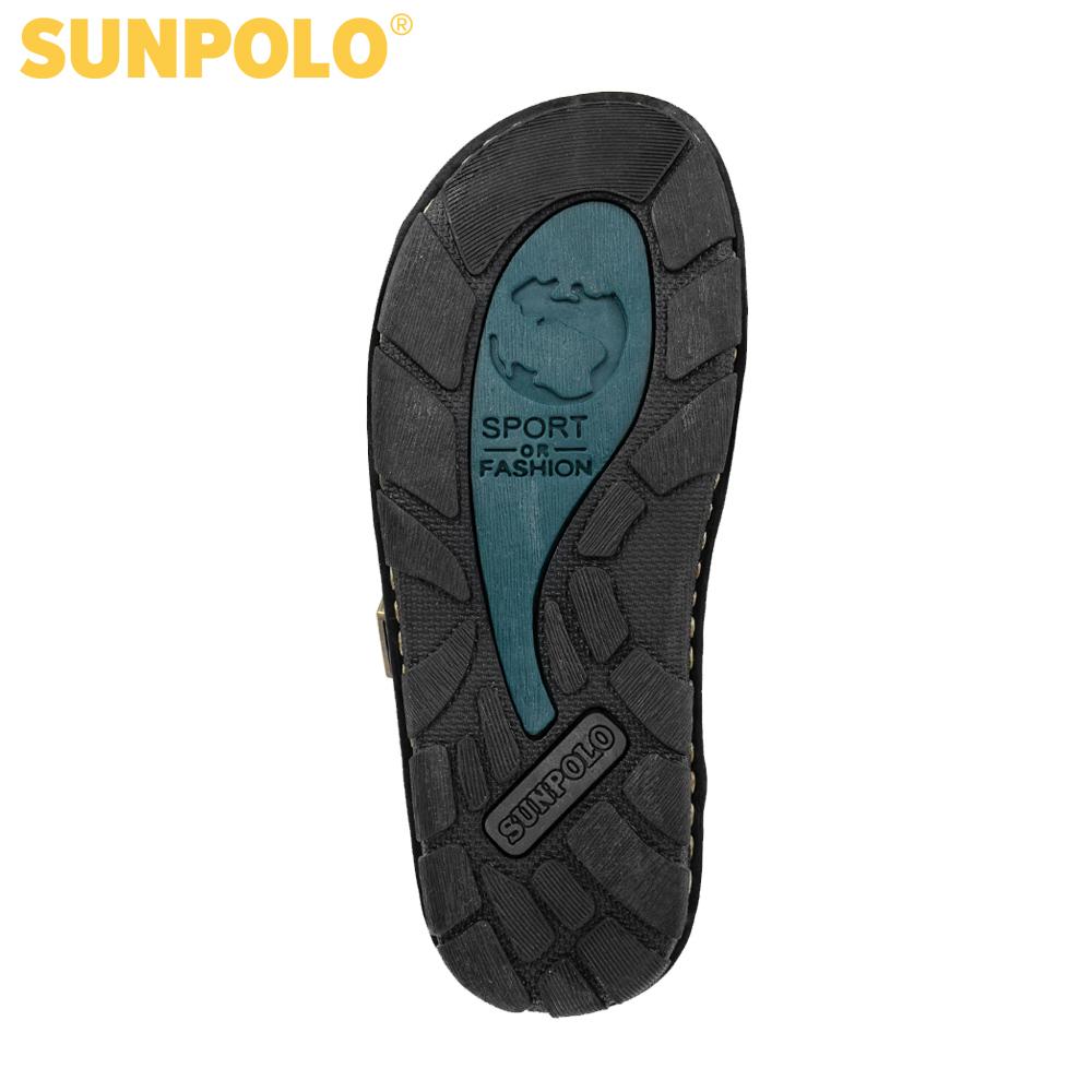 Dép Quai Ngang Nam Da Bò SUNPOLO AQN006