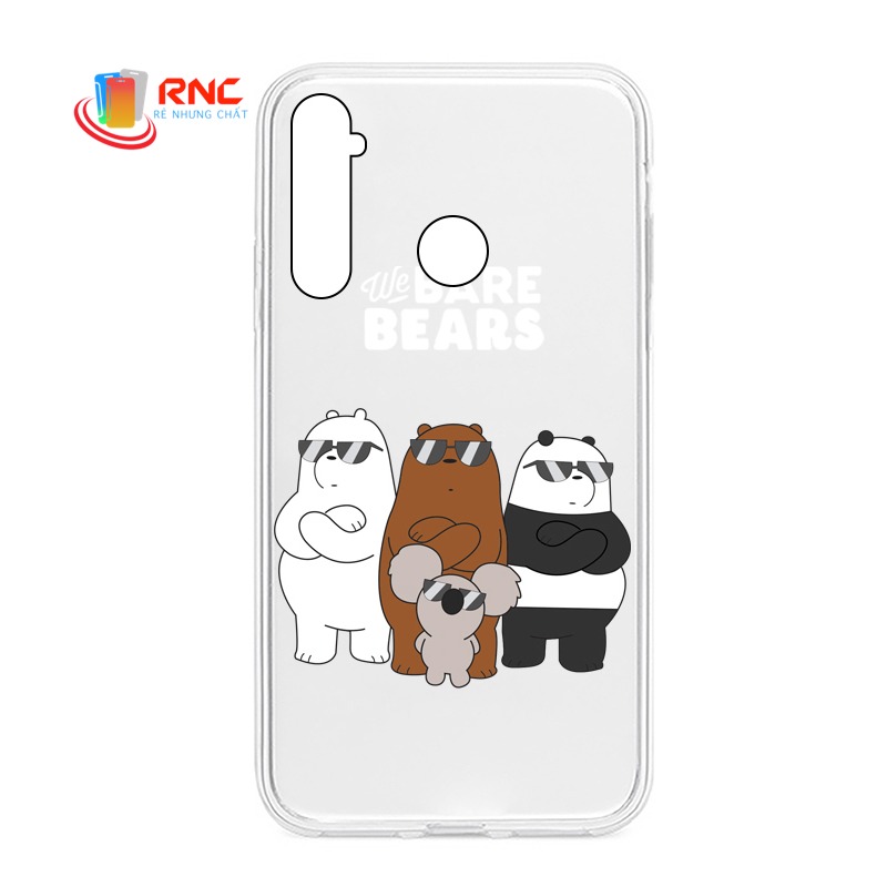 [HCM]Ốp lưng đủ dòng Realme C3/Realme C11/Realme C12/Realme C15/Realme 5/Realme 6 Pro/...Silicone trong in hình gấu kute