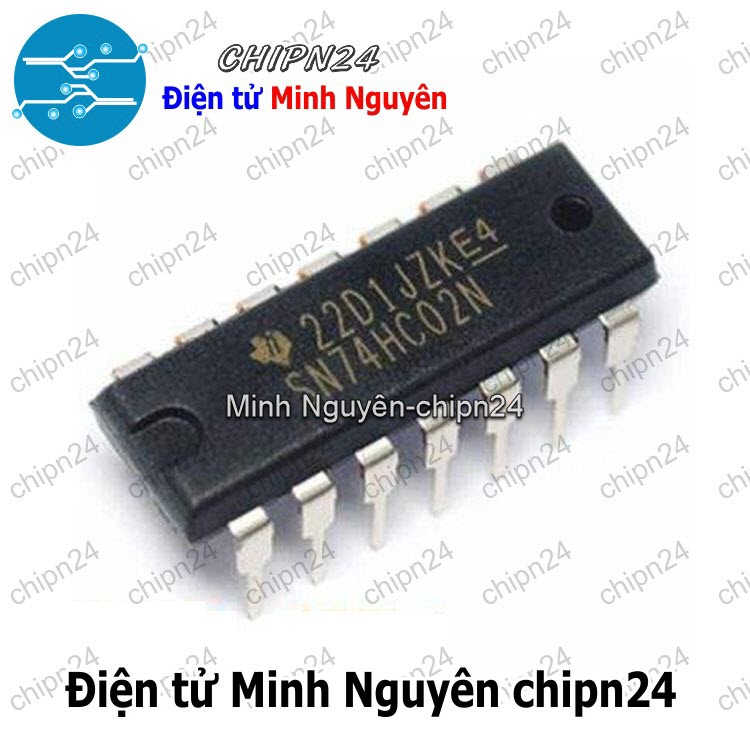 [2 con] (DIP) IC 7402 74HC02 DIP-14 (IC Cổng NOR (4 Cổng NOR 2 ngõ vào)) - HH004955