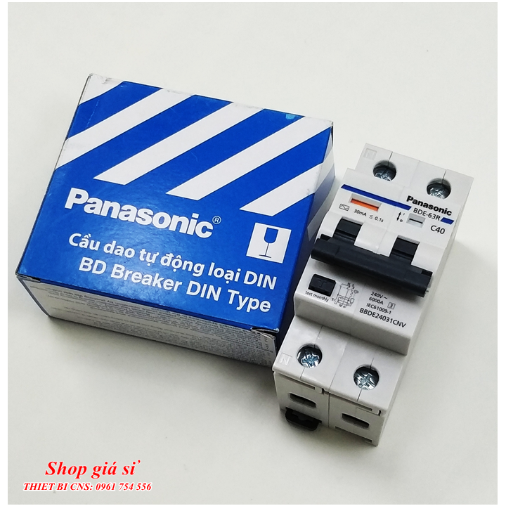 Cầu dao chống giật - BBDE 2P 40A 30mA 240VAC - Panasonic