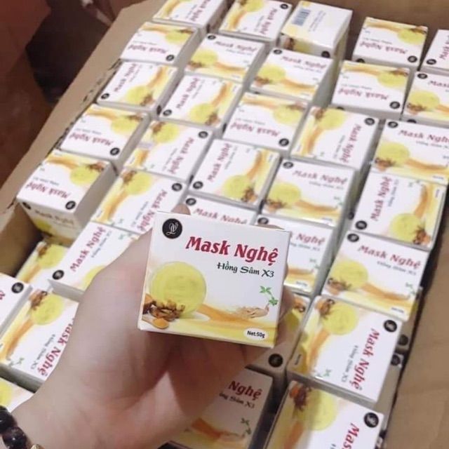Mask Kem nghệ hồng sâm handmade hộp 50g