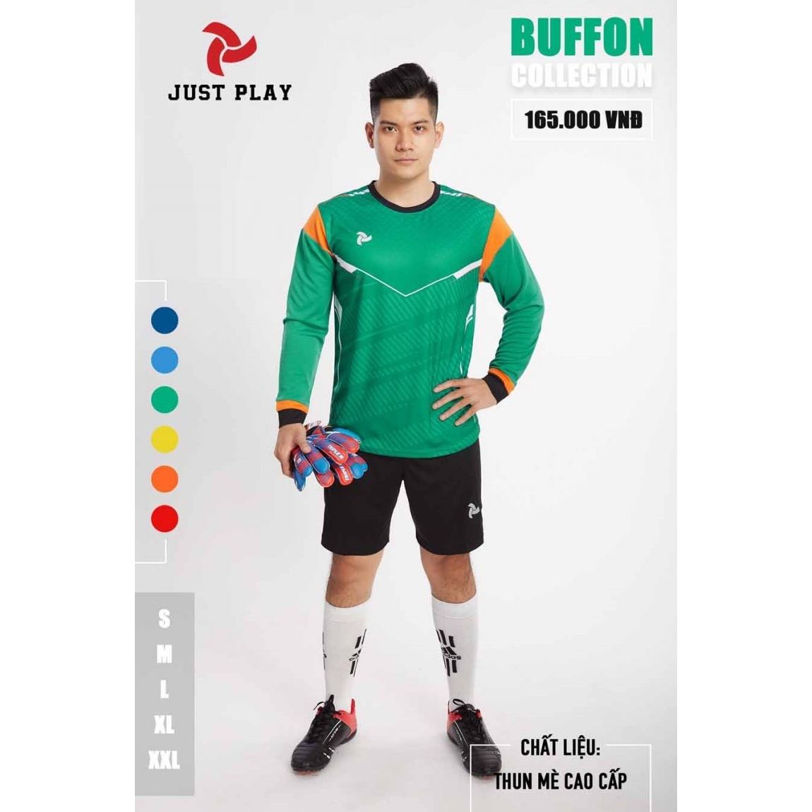 Quần áo thủ môn JP Buffon nhãn hiệu Justplay - Dungcusport