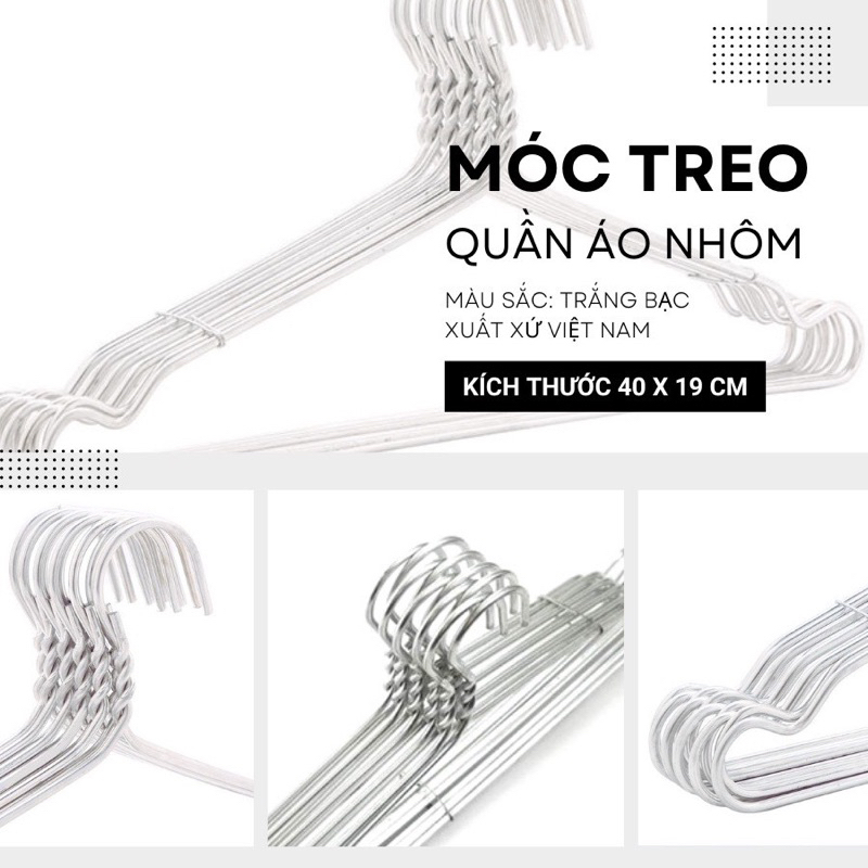 9 chiếc móc nhôm phơi quần áo .đt.vm