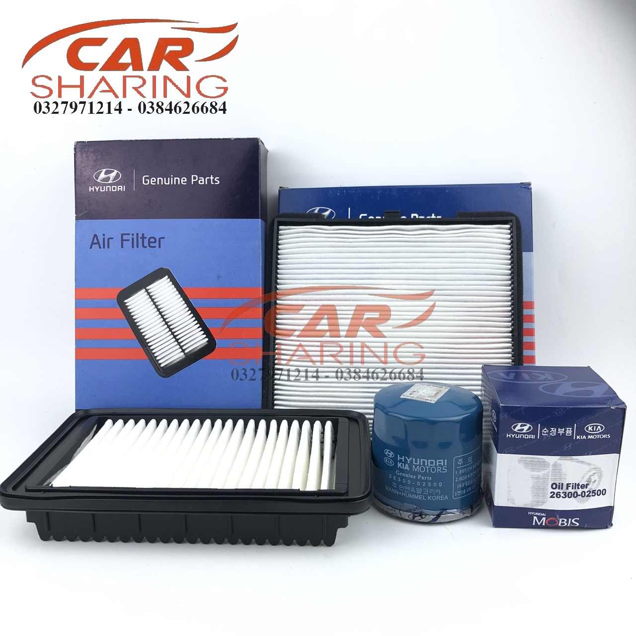 Combo 3 món lọc Kia Morning 2012-nay ( lọc nhớt ,lọc gió động cơ loại ngắn, lọc lạnh)