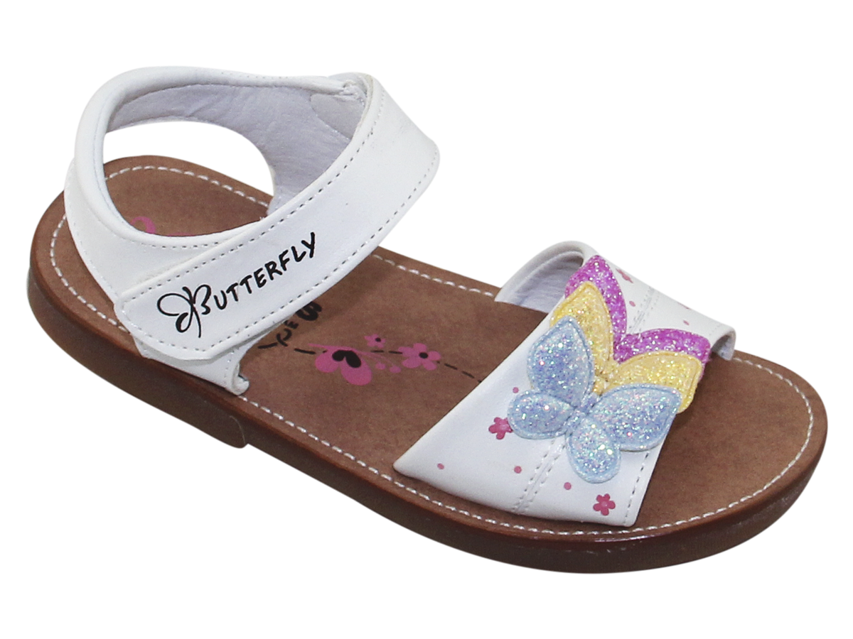 SANDAL ĐẾ BẰNG BÉ GÁI Bita's SOB.273 (Hồng + Trắng + Xanh biển) xinh xắn