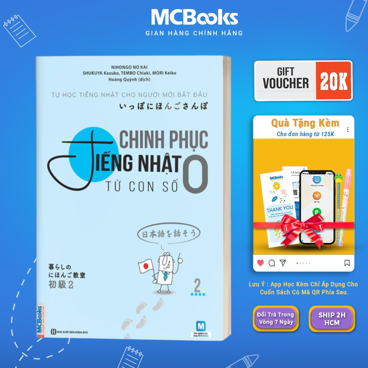 Sách - chinh phục tiếng nhật từ con số 0 -tập 2 - mcbooks