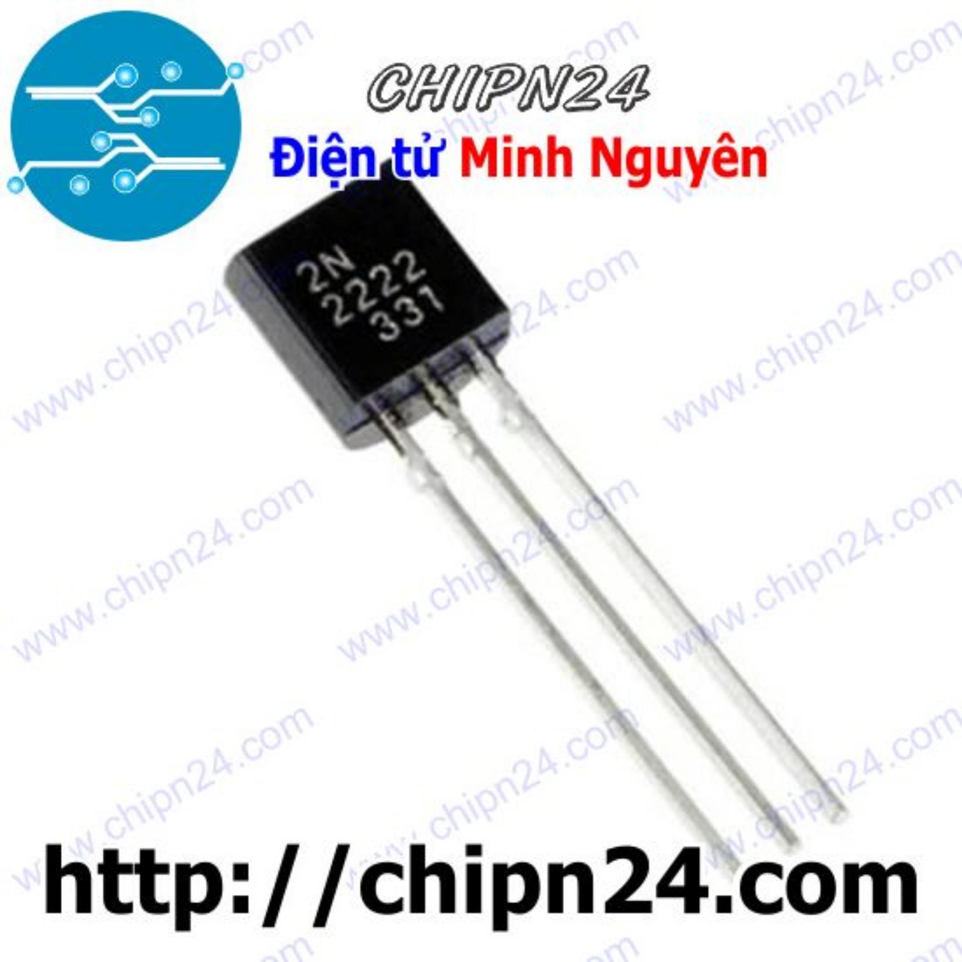 [10 con] (KT1) Transistor 2N2222 TO-92 NPN 600mA 40V (2222)