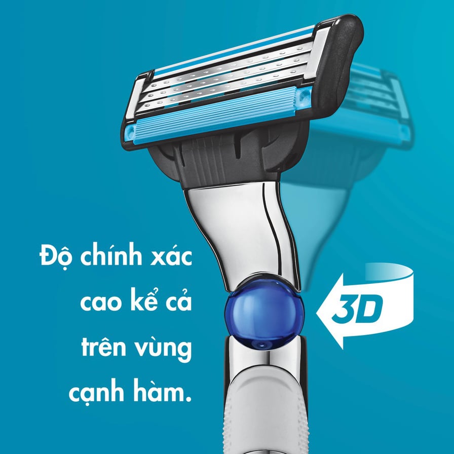 Dao cạo Gillette Mach 3 Turbo 3D 1 cán + 2 đầu lưỡi( XẢ KHO SALE MẠNH)