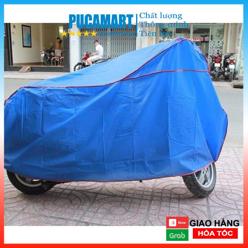 [HCM]Bạt Phủ Xe Máy, Bạt Che Xe Máy Chống Bụi, Chống Mưa Nắng, Chất Liệu Nhựa EVA Siêu Nhẹ, Dẻo Dai, CHống Thấm 100% Tiện Ích - PucaMart